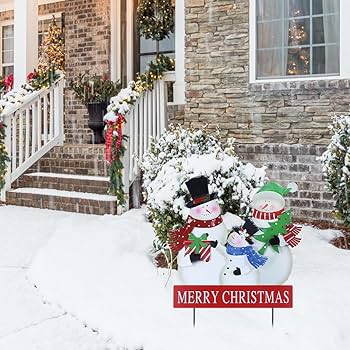 Amazon.com: YEAHOME Outdoor Christmas Decorations, 3 Snowman